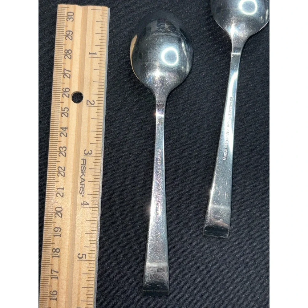 Wallace 18/8 Georgetown Stainless Steel 8 Teaspoons 6